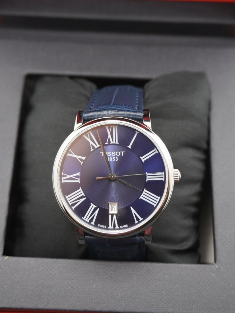 TISSOT LEATHER MEN'S BLUE WATCH -T122.410.16.043.00